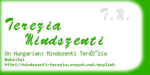 terezia mindszenti business card